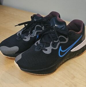 Nike Men's Black and Blue Running Shoes